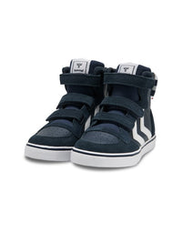 Hummel Stadil Pro Junior Leather and Suede Blue Nights Trainers