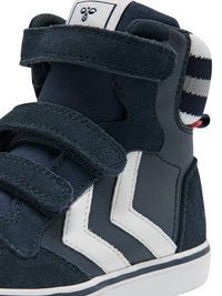 Hummel Stadil Pro Junior Leather and Suede Blue Nights Trainers