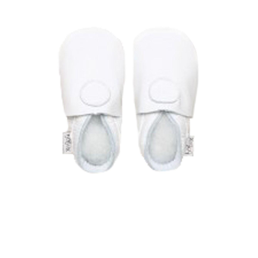 Bobux Plain Dot White Baby Crawling Shoes