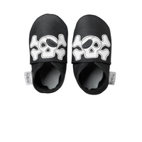 Bobux Black Jolly Roger Baby Crawling Shoes
