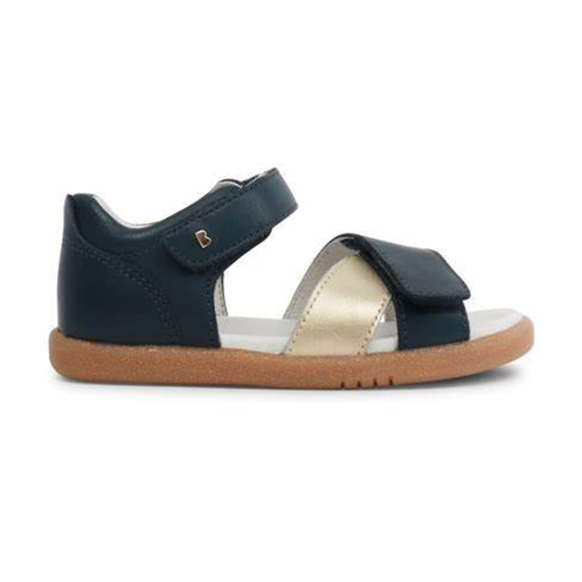 Bobux SU Sail Nave With Misty Gold Open Toe sandal