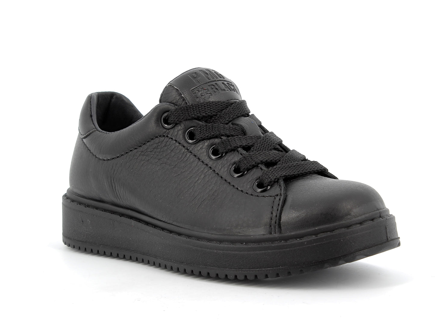 Black leather Lace up "Luca" School Shoes