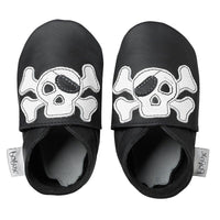 Bobux Black Jolly Roger Baby Crawling Shoes