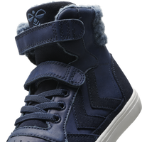 Hummel Stadil Winter Blue Leather Junior High top Trainers
