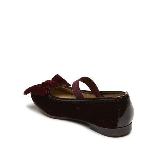 Primigi Burgundy Velvet Balerinas