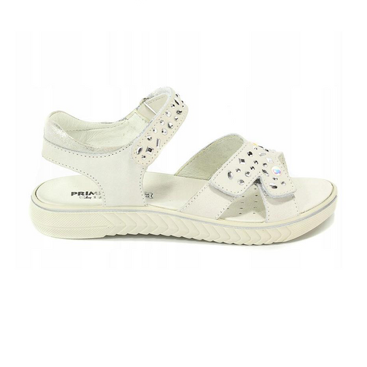 Primigi Leather White Open Toe Sandals