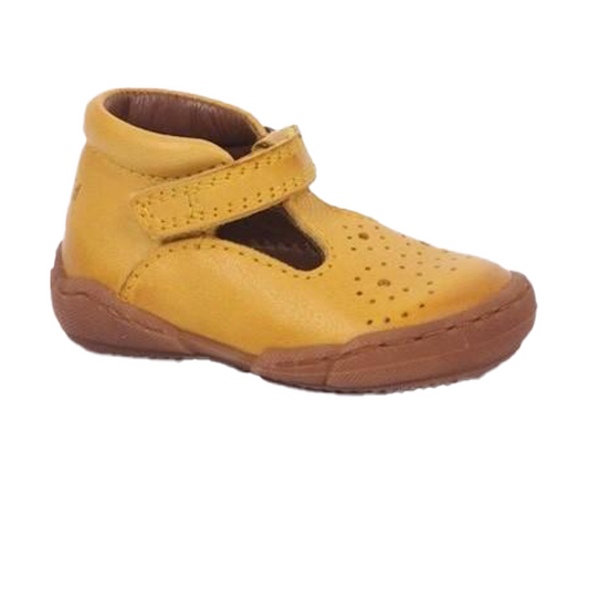 Bisgaard Yellow T- Bar Leather Shoes