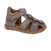 Bisgaard Grey sandal flower T-bar