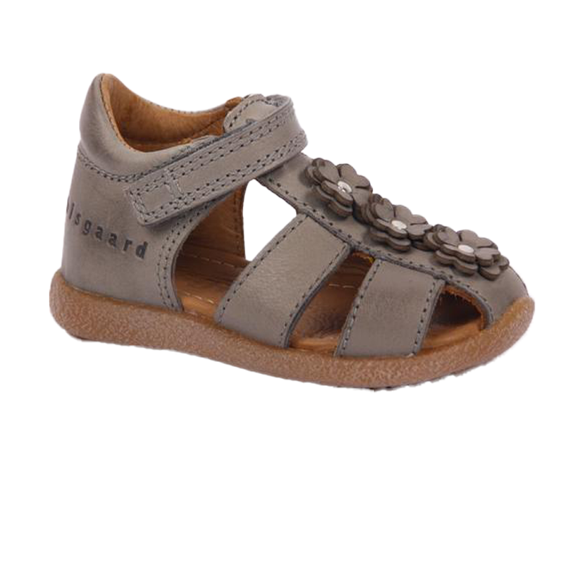 Bisgaard Grey sandal flower T-bar