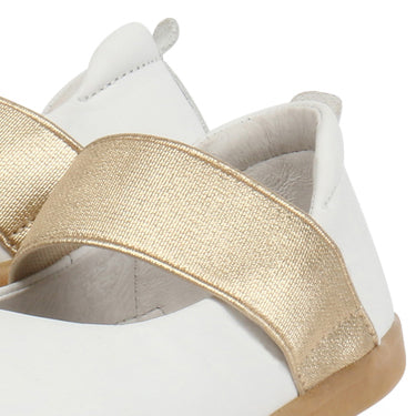 Bobux Demi White Ballerina Pumps