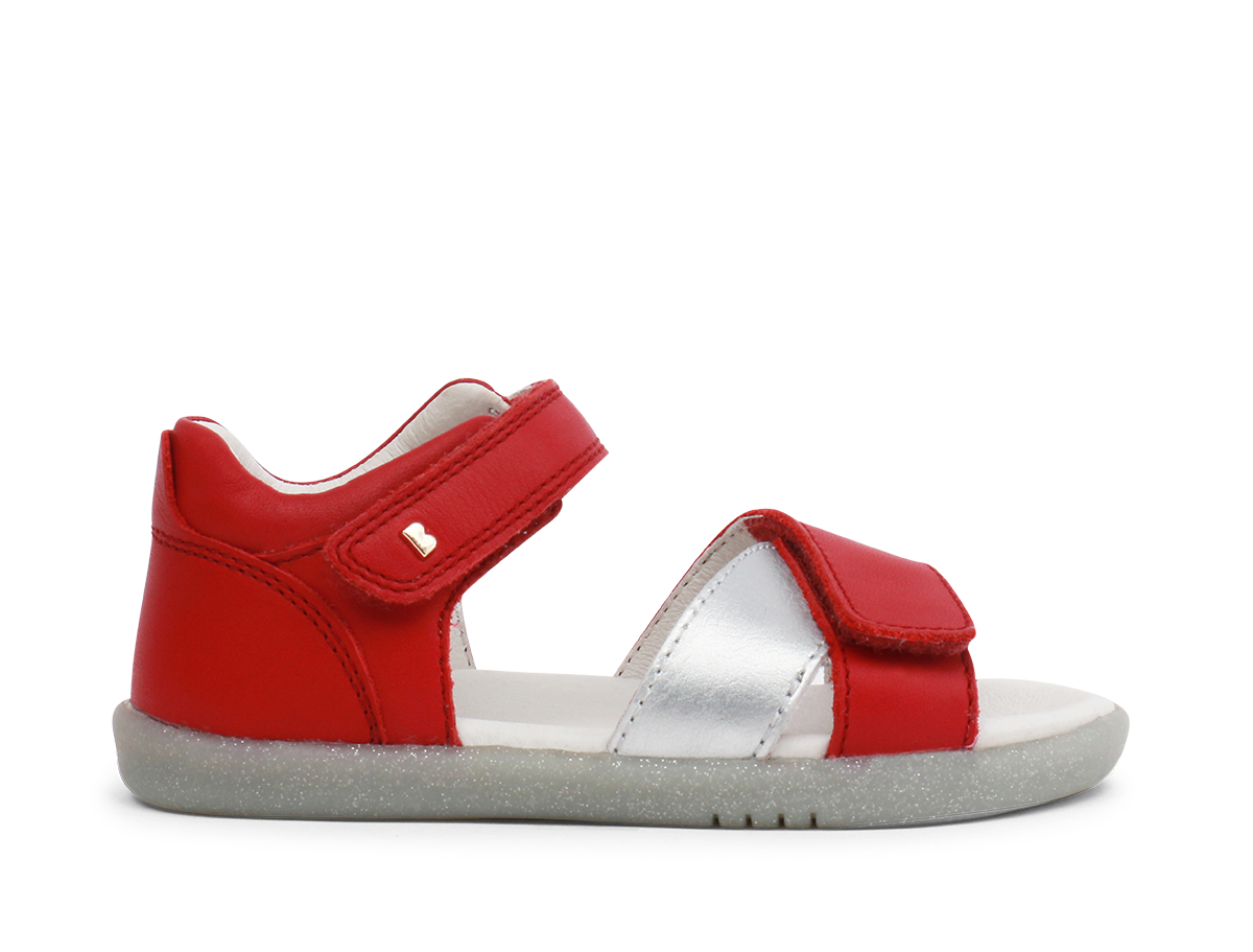 Bobux  SU Rio Red With Misty Silver Sail Open Toe sandal