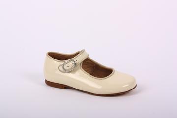 Bisgaard Ivory Piped Edge Mary Jane