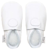 Bobux Plain Dot White Baby Crawling Shoes