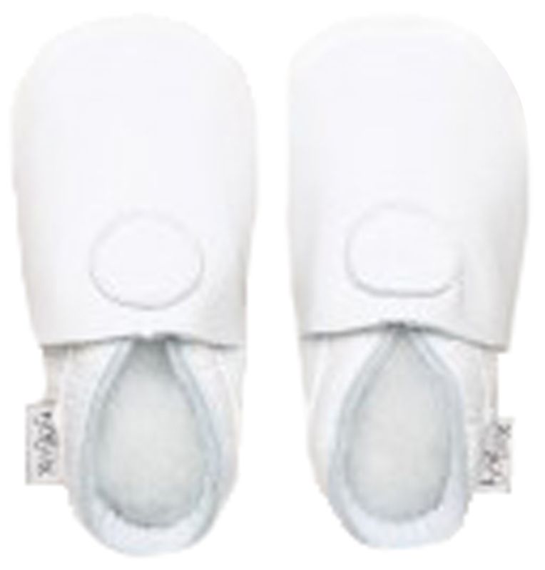 Bobux Plain Dot White Baby Crawling Shoes