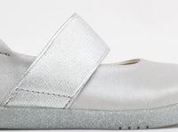 Bobux I Walk Demi Silver Ballerina Pumps