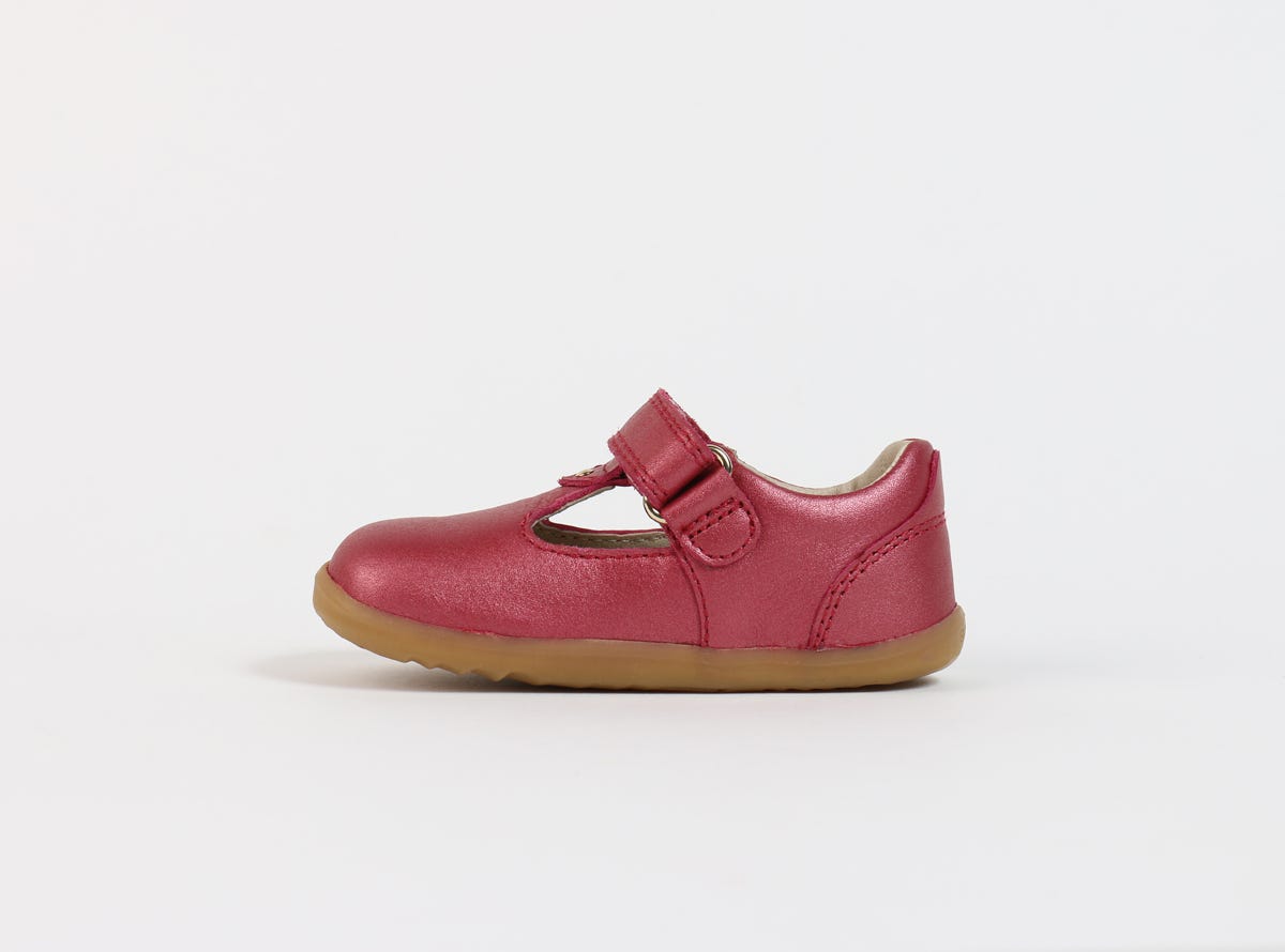 Bobux SU Louise Cherry Shimmer T- bar Shoes