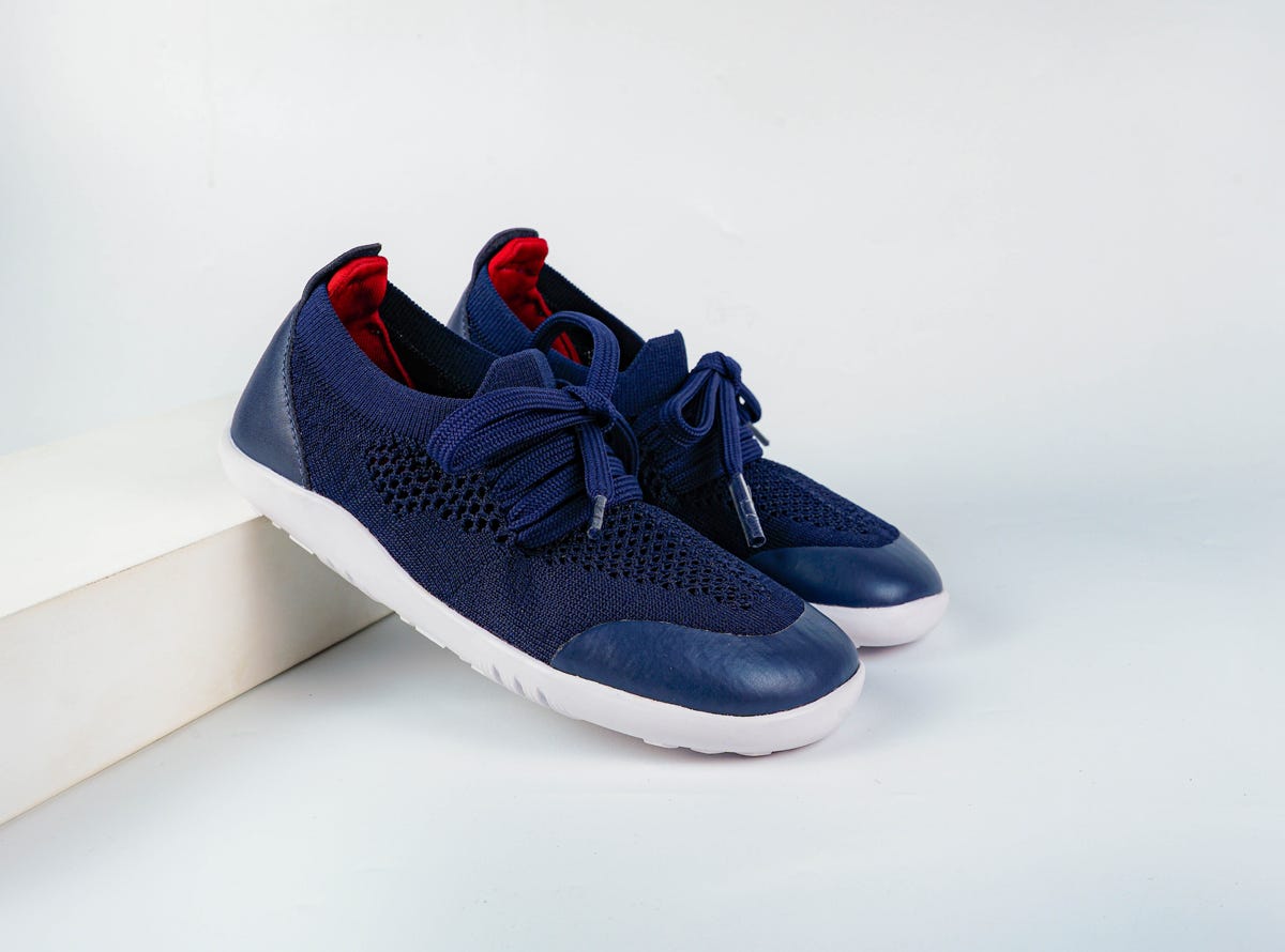 Bobux KP Play Knit Navy & Red Trainers