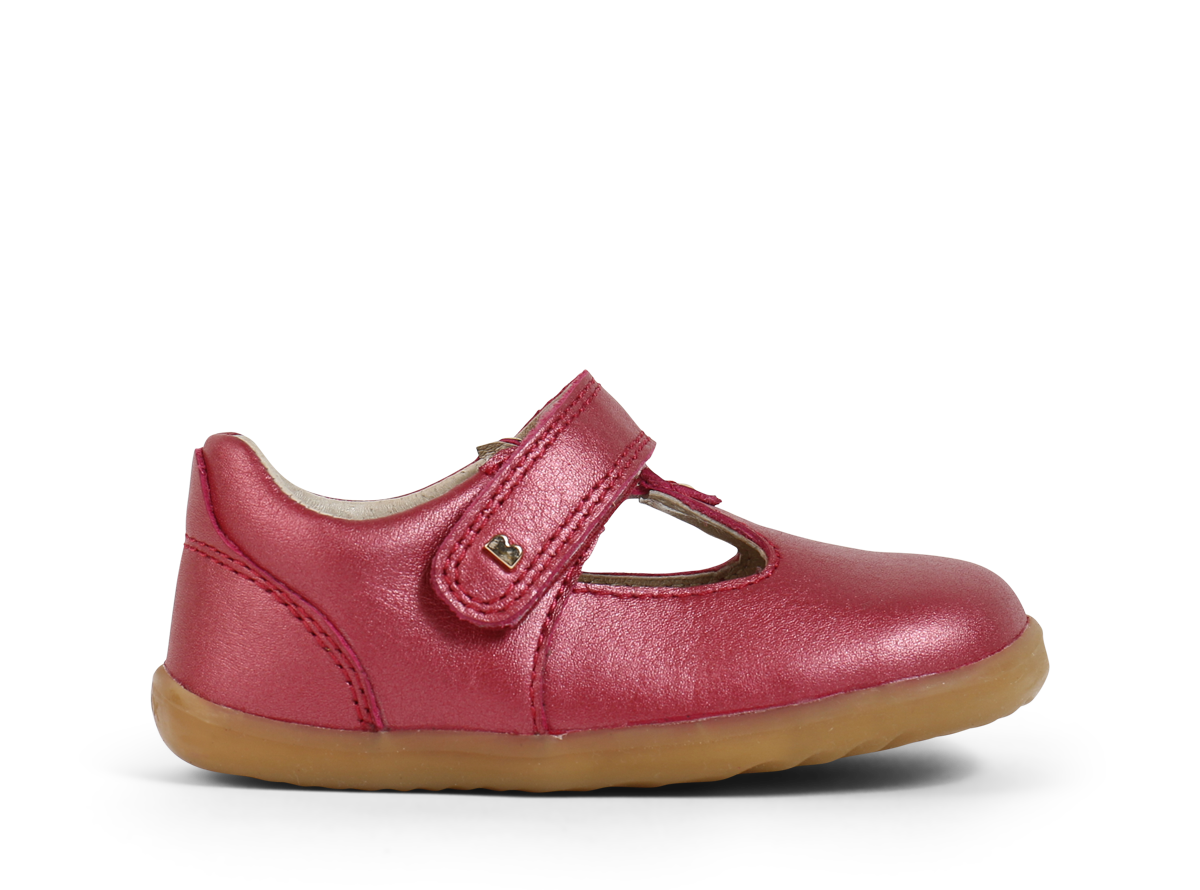 Bobux SU Louise Cherry Shimmer T- bar Shoes