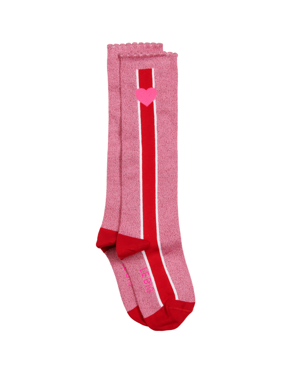 LE BIG  Steffie Pink Knee High Socks