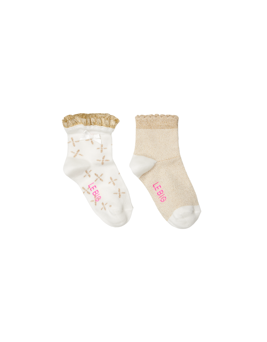 LE BIG Roxy Off White Socks 2-pack