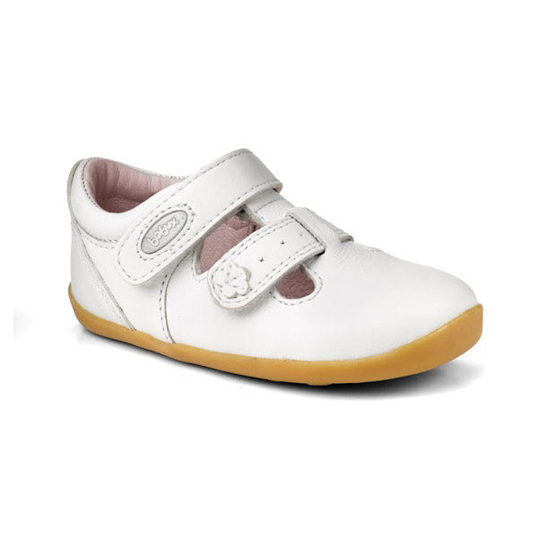 Bobux Step Up Jack and Jill White Shoes