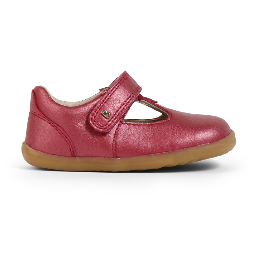 Bobux SU Louise Cherry Shimmer T- bar Shoes