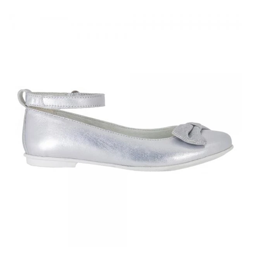 Primigi Silver Leather Ballerina Pumps