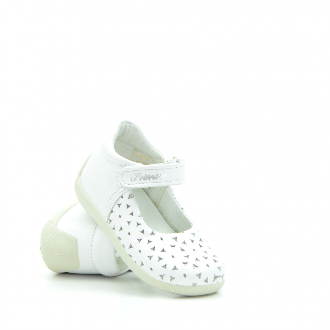 Primigi White Leather Velcro Shoes