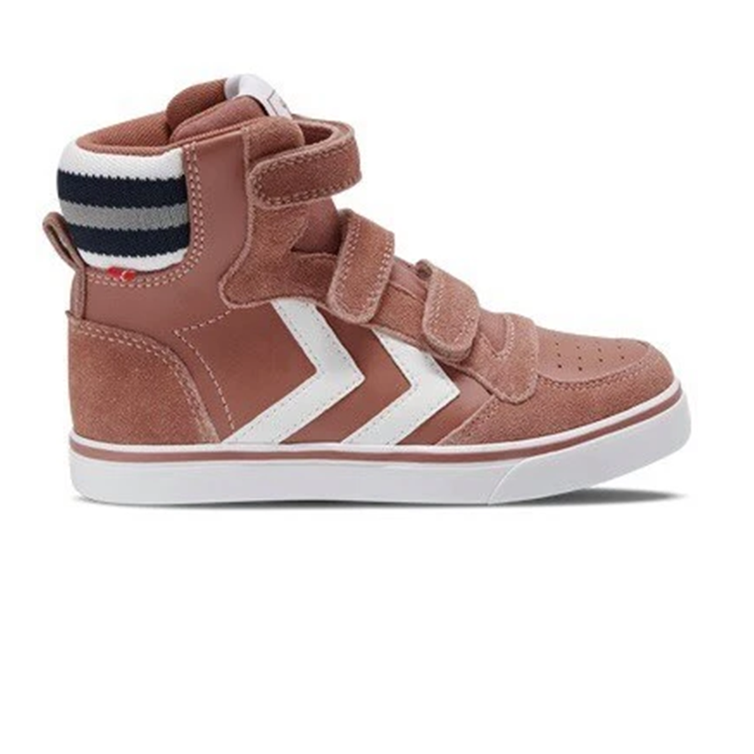 Hummel Stadil Pro Junior Cedar Wood Leather and Suede Trainers