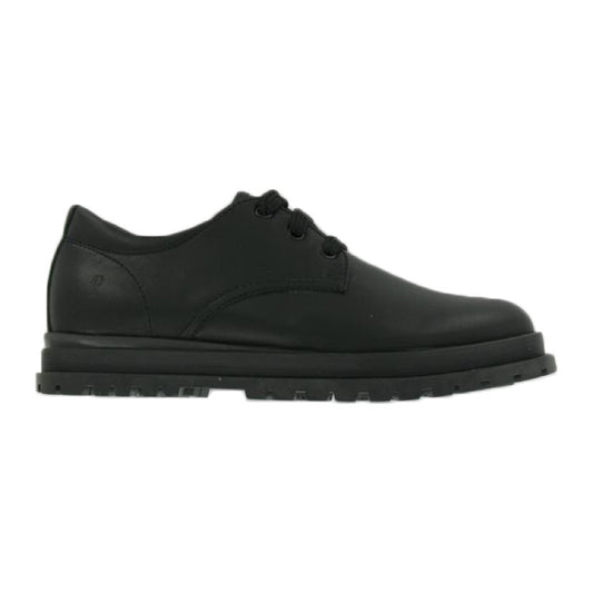 Black leather Lace up "Marina" School Shoes