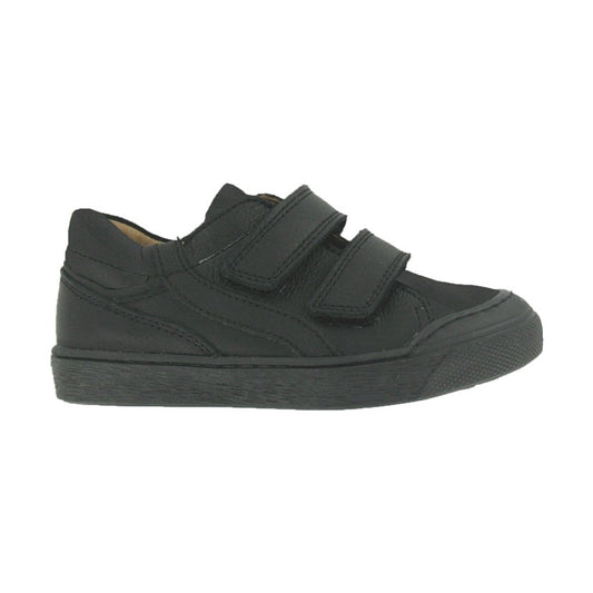 Black Double Velcro "DIAMOND" Boys School Shoes