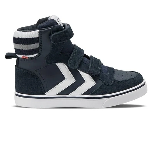 Hummel Stadil Pro Junior Leather and Suede Blue Nights Trainers