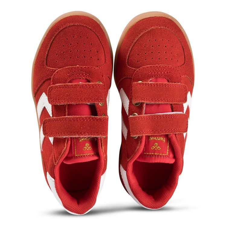 Hummel Poinsettia Red Victory Suede Infant Trainers