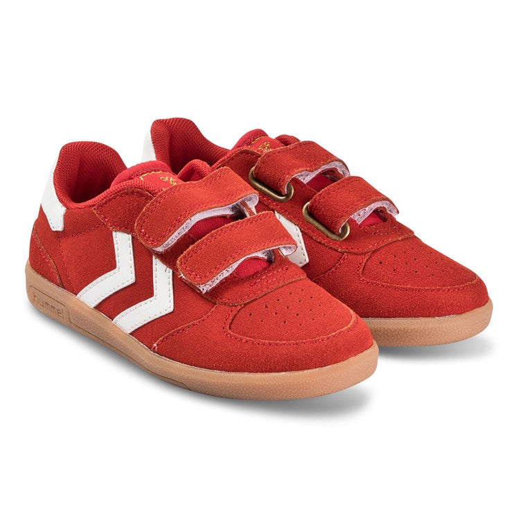 Hummel Poinsettia Red Victory Suede Infant Trainers